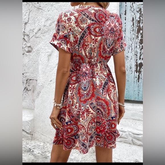 NWOT XL Shein paisley dress - Picture 2 of 6